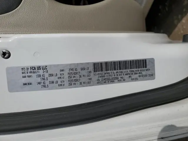 2018 DODGE GRAND CARAVAN SE  