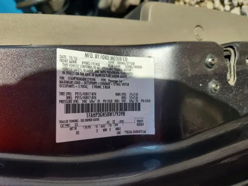 2011 FORD FOCUS SES  