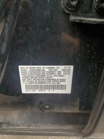 2011 HONDA PILOT EX