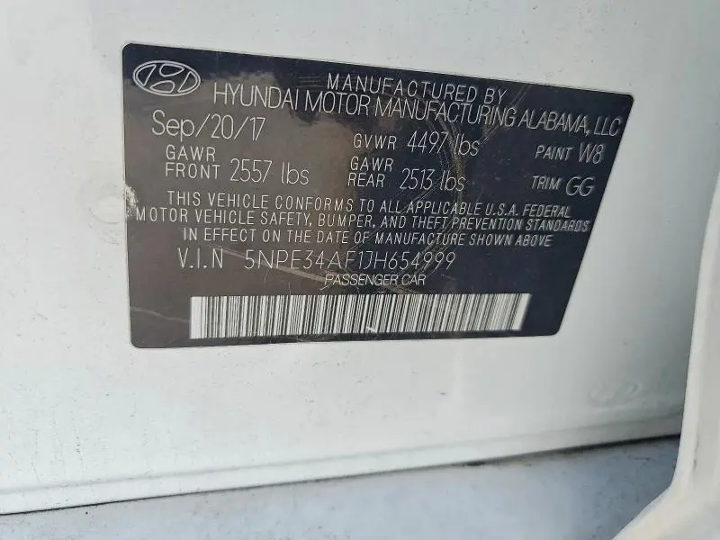 2018 HYUNDAI SONATA SEL  