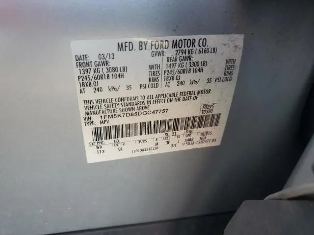 2013 FORD EXPLORER XLT  