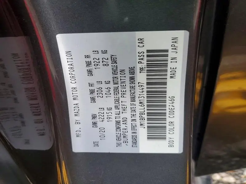 2021 MAZDA 3 PREFERRED  