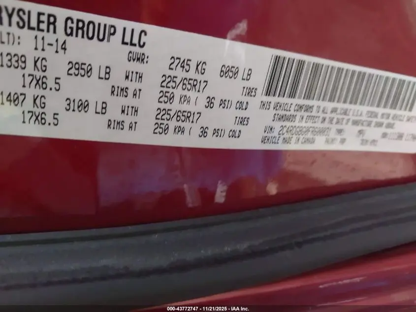 2015 DODGE GRAND CARAVAN AMERICAN VALUE PKG