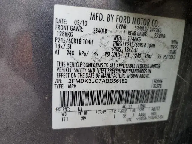 2010 FORD EDGE SEL  