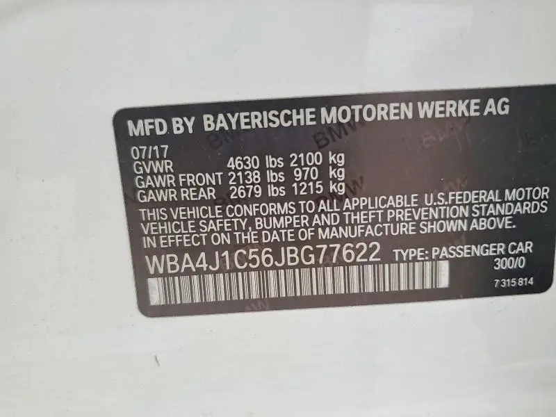 2018 BMW 430I GRAN COUPE  