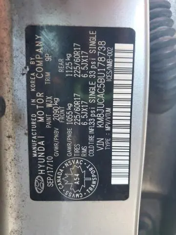 2011 HYUNDAI TUCSON GLS  