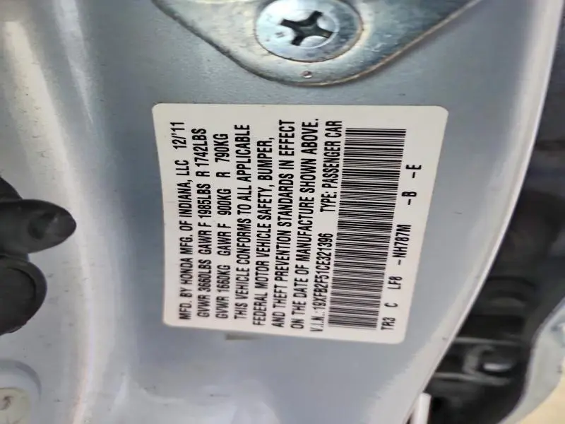 2012 HONDA CIVIC LX  