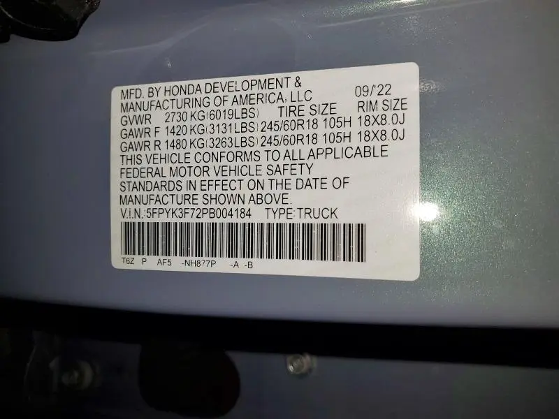 2023 HONDA RIDGELINE RTL-E  