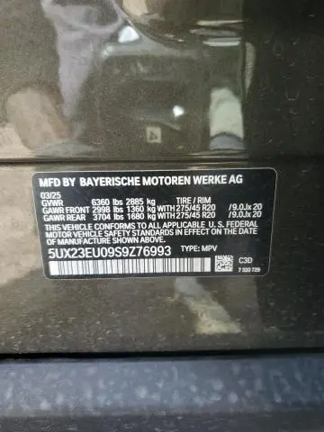 2025 BMW X5 XDRIVE40I  