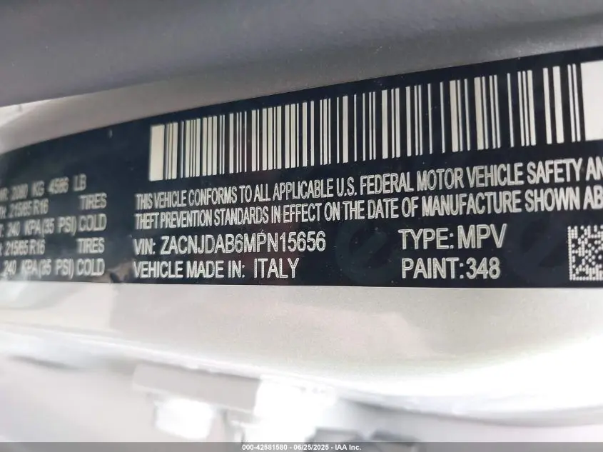 2021 JEEP RENEGADE SPORT 4X4