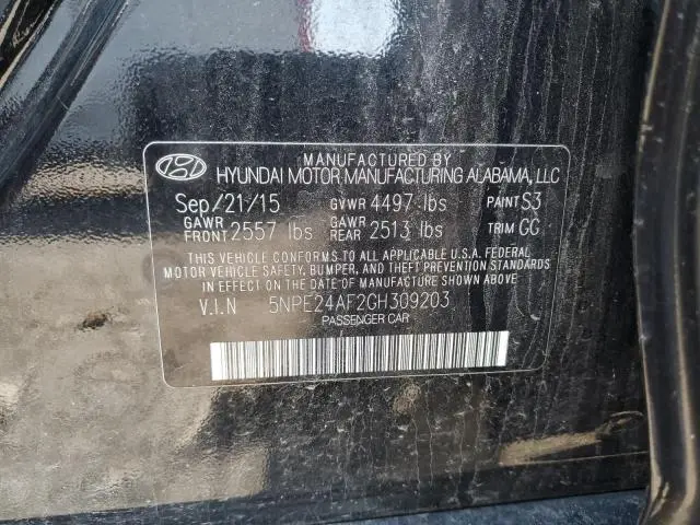 2016 HYUNDAI SONATA SE  