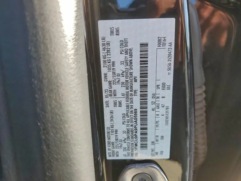 2023 FORD ESCAPE ST LINE ELITE  