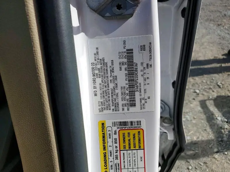 2013 FORD FUSION SE PHEV  