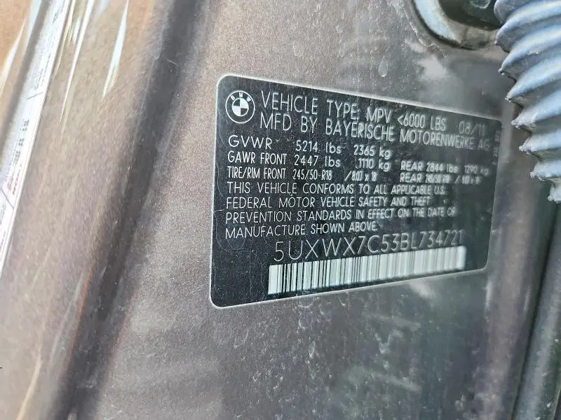 2011 BMW X3 XDRIVE35I  