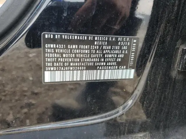 2015 VOLKSWAGEN JETTA SE  