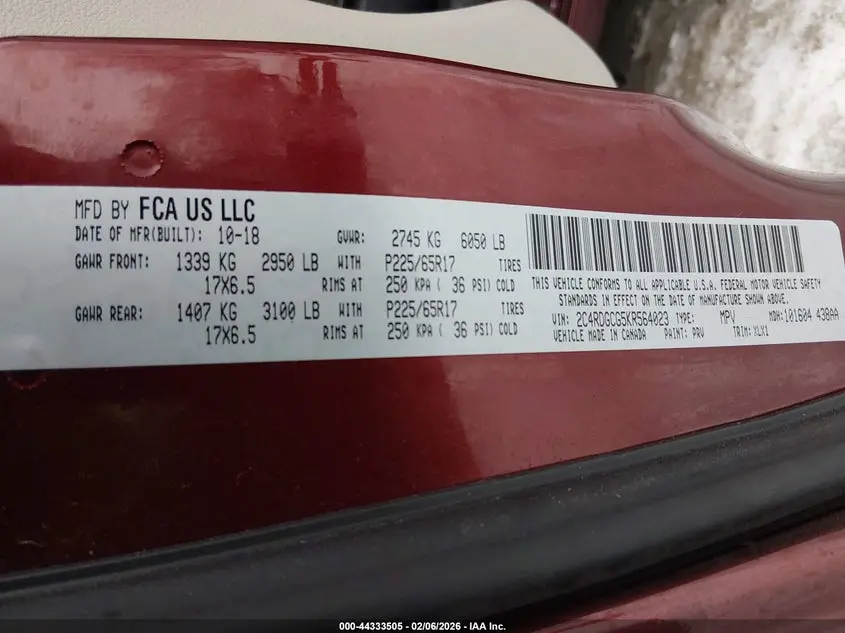 2019 DODGE GRAND CARAVAN SXT