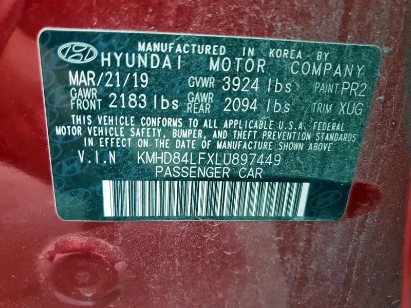 2020 HYUNDAI ELANTRA SEL  