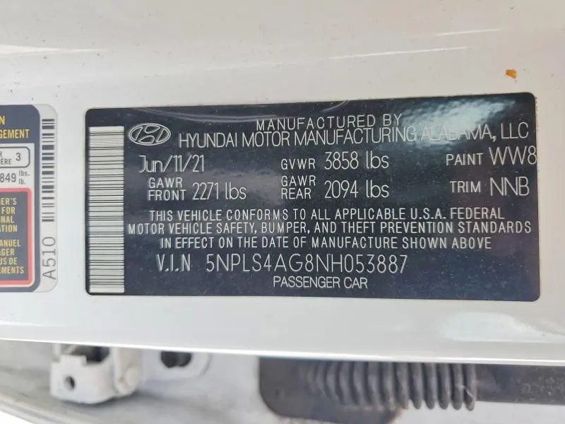 2022 HYUNDAI ELANTRA SEL  