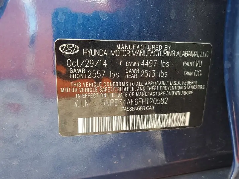 2015 HYUNDAI SONATA LIMITED  