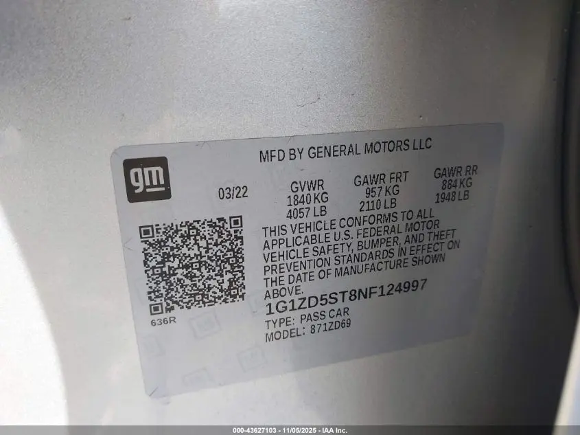 2022 CHEVROLET MALIBU FWD LT