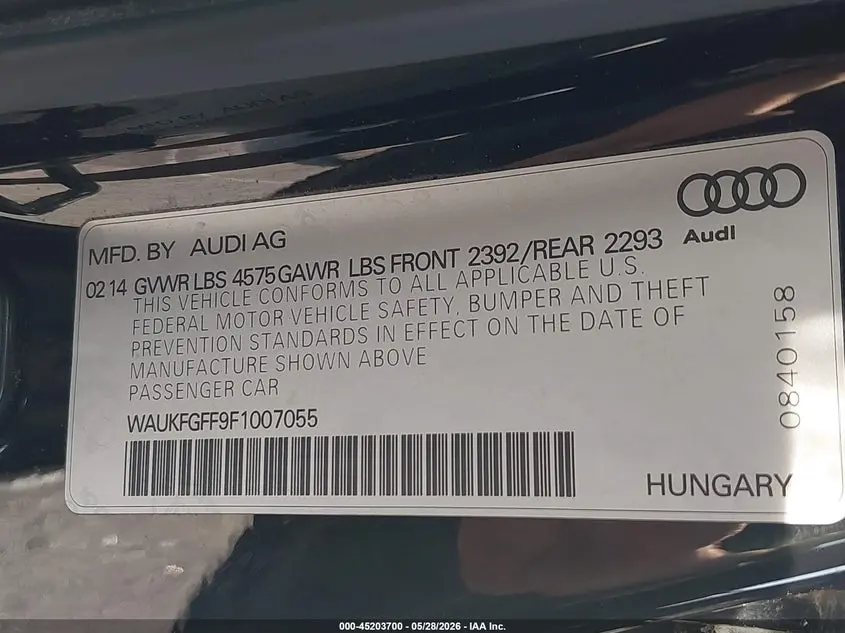 2015 AUDI A3 2.0T PREMIUM