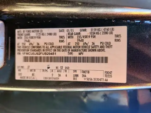 2015 FORD ESCAPE TITANIUM  