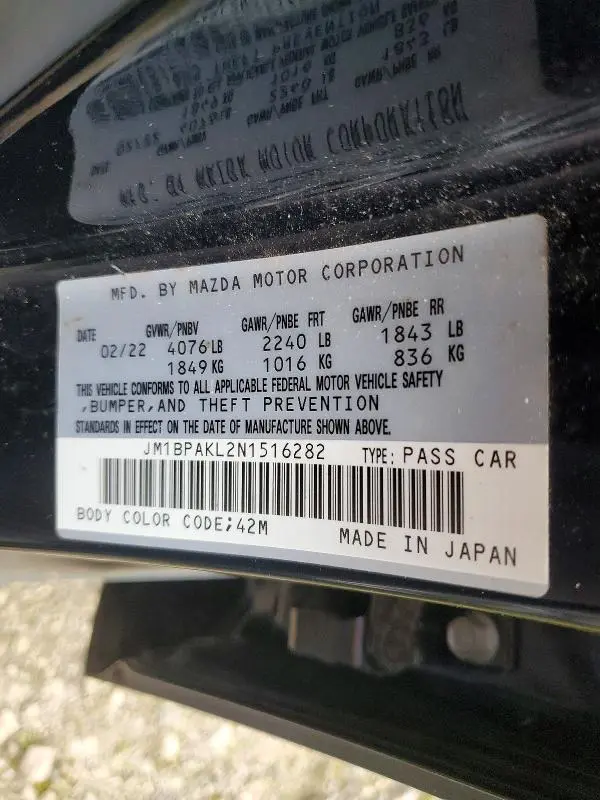 2022 MAZDA 3 SELECT  