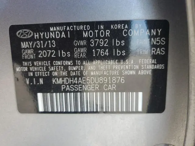 2013 HYUNDAI ELANTRA GLS  