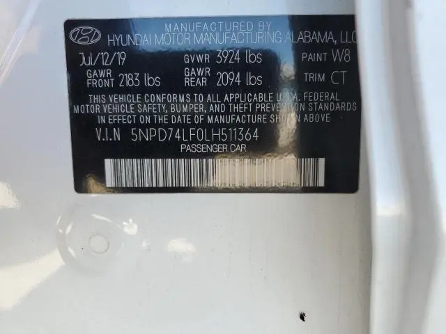 2020 HYUNDAI ELANTRA SE  