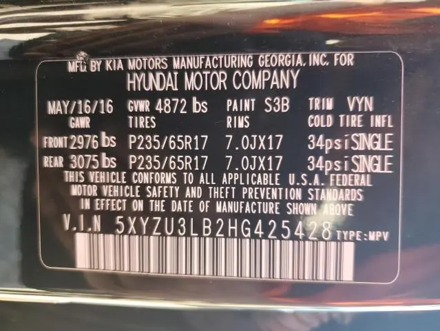 2017 HYUNDAI SANTA FE SPORT   