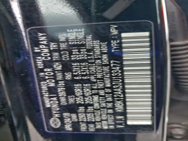 2018 HYUNDAI KONA SE  