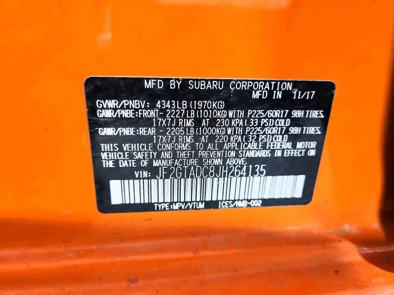 2018 SUBARU CROSSTREK PREMIUM  