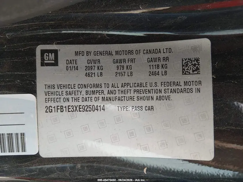 2014 CHEVROLET CAMARO 1LT