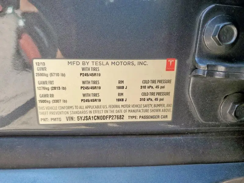 2013 TESLA MODEL S