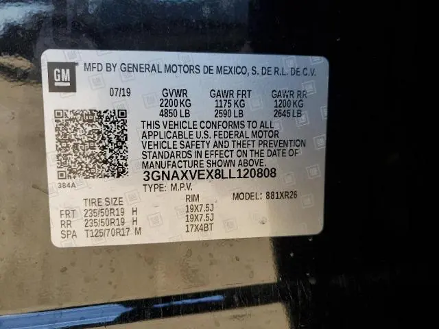 2020 CHEVROLET EQUINOX LT  