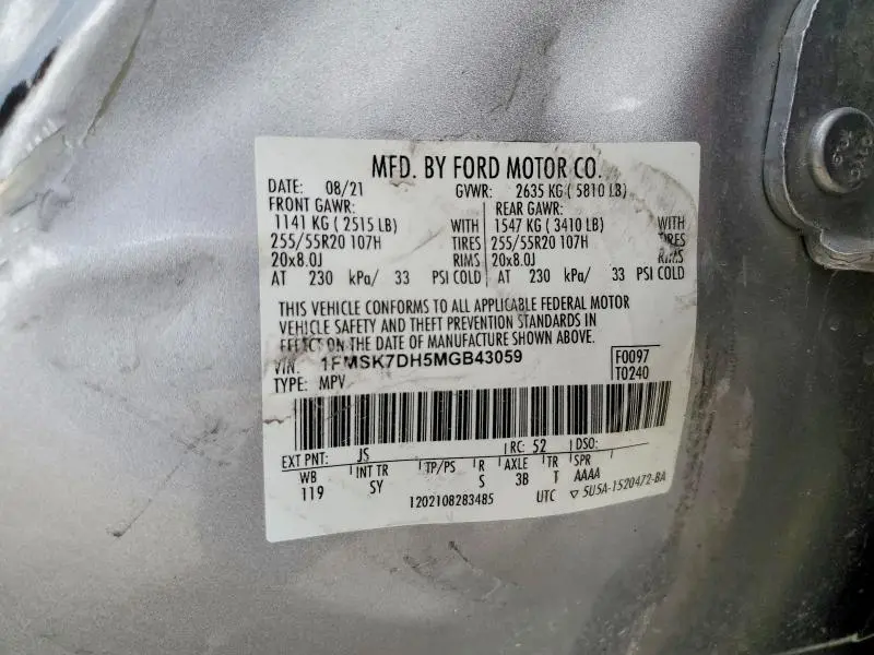 2021 FORD EXPLORER XLT  
