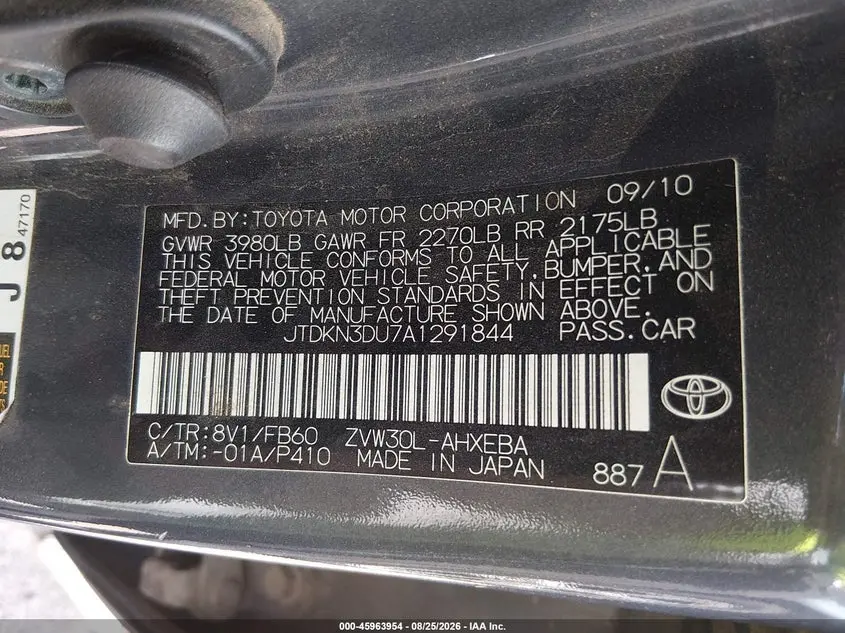 2010 TOYOTA PRIUS II