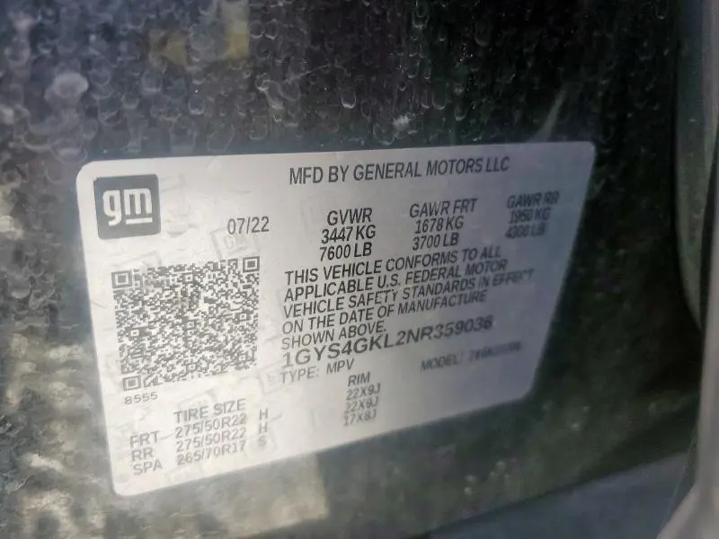 2022 CADILLAC ESCALADE SPORT PLATINUM  