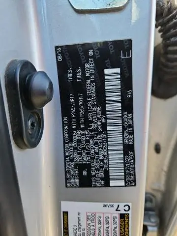 2016 TOYOTA 4RUNNER SR5/SR5 PREMIUM  