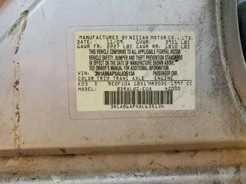 2010 NISSAN SENTRA   