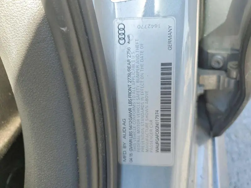 2016 AUDI A6 PREMIUM PLUS  