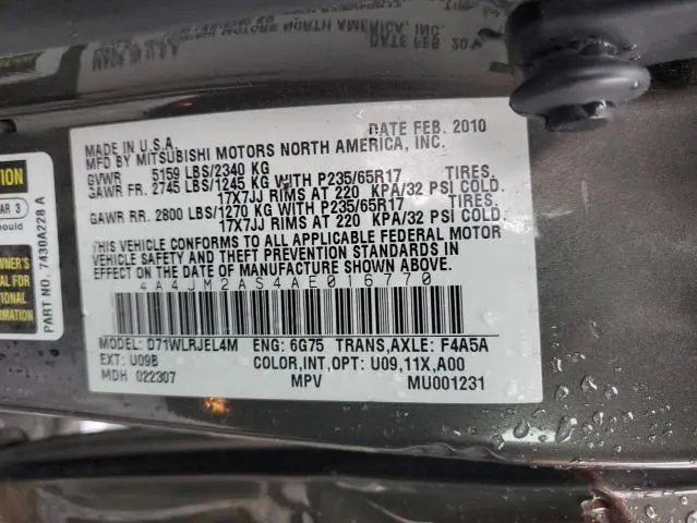 2010 MITSUBISHI ENDEAVOR LS  