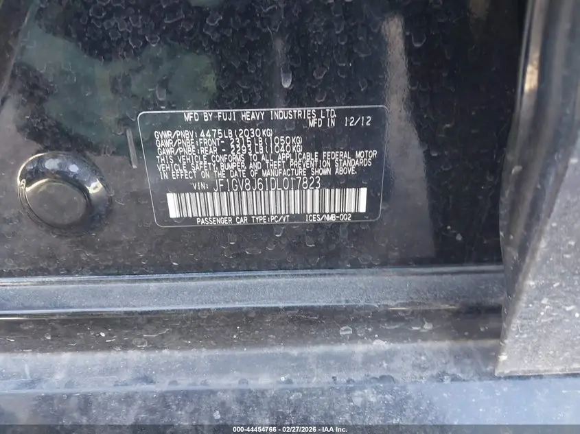 2013 SUBARU IMPREZA WRX STI