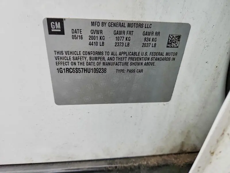 2017 CHEVROLET VOLT LT  