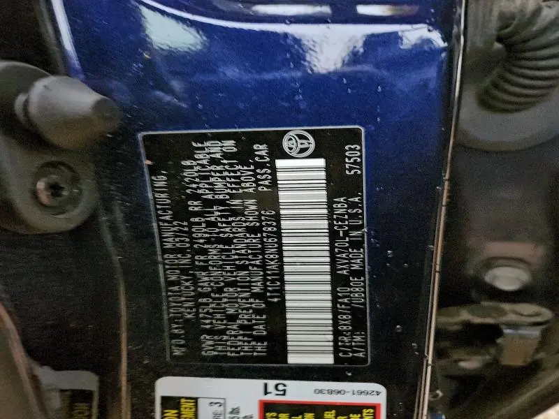 2022 TOYOTA CAMRY LE  