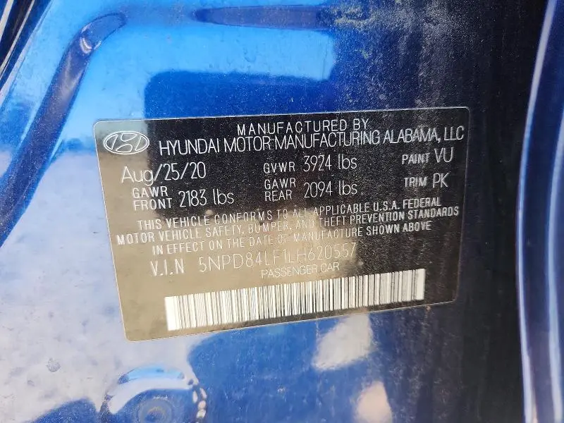 2020 HYUNDAI ELANTRA SEL  