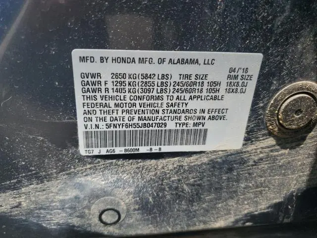 2018 HONDA PILOT EXL  