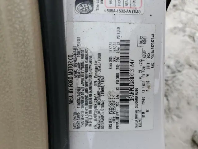 2011 FORD FUSION SEL  