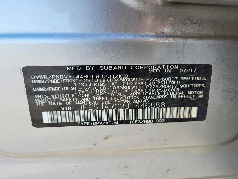 2018 SUBARU FORESTER 2.5I LIMITED  
