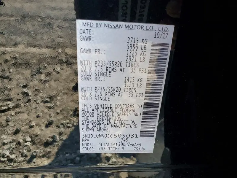 2018 INFINITI QX60 BASE  